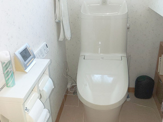 トイレリフォーム 清掃性が増し、使い勝手がよくなったトイレ